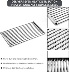 Cast Iron Grill Grates & Emitter Plates for Charbroil Tru Infrared 3 Burner Set