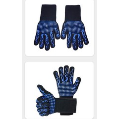 Heat Resistant Barbecue Gloves With Extended Cuff For Grilling And Oven Use