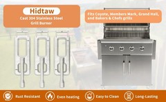Upgraded 3-Pack Cast 304 Stainless Steel Grill Burners Compatible with Members