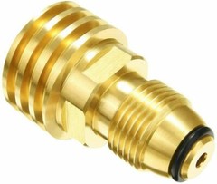 Convert Propane LP TANK POL Service Valve to QCC (Type 1) Outlet Brass 2 Adapter