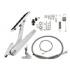Universal Polished Aluminum Accelerator Pedal With Cable Kit NEW