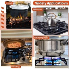 9.4″ Cast Iron Heat Diffuser for Gas Stove – Flame Tamer Simmer Plate, Even Heat