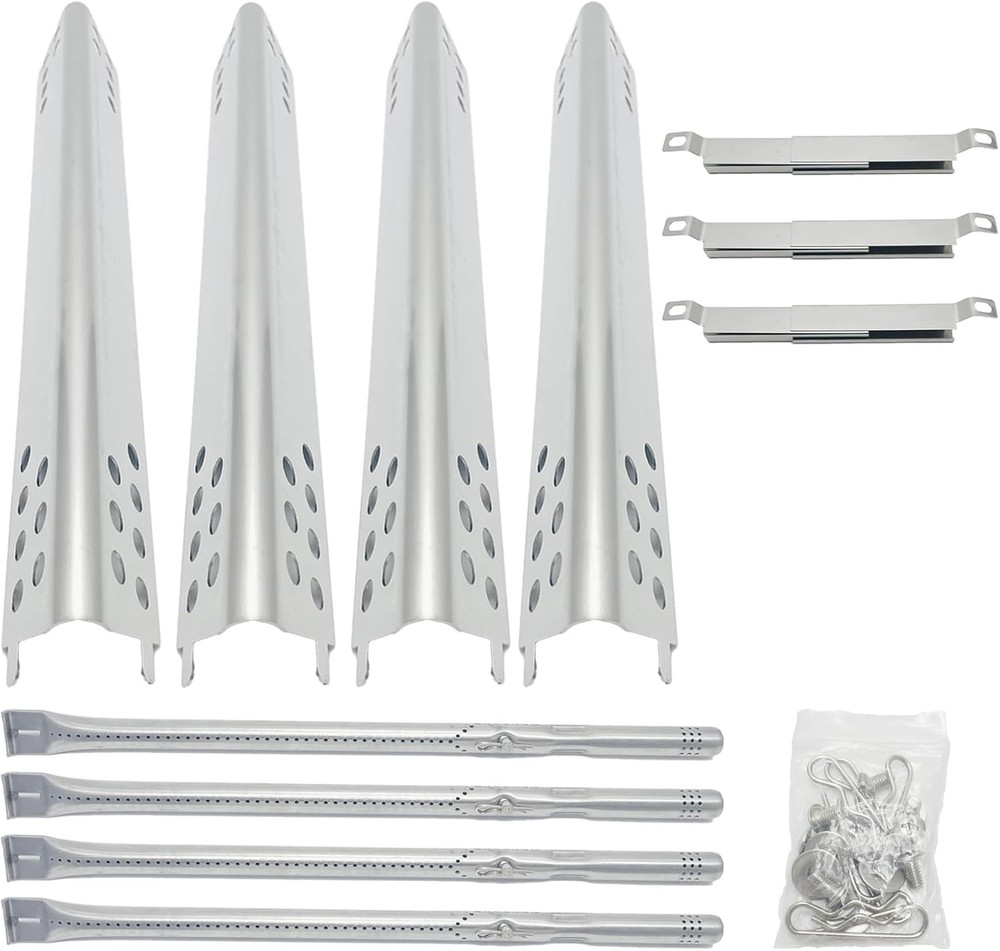 Stainless Steel 4pack 14-3/4” Burner and 16″ Heat Plate Replacement Part for Cha
