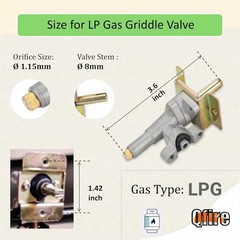 2-Pack Griddle Burner Valve for Blackstone 36 Gas Grill Griddle 1554 Replacement