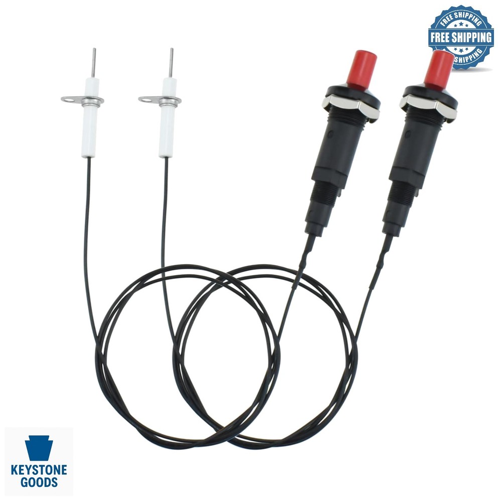 2Pcs Propane Piezo Igniters with Long Wire & Ceramic Electrodes for Gas Equip…