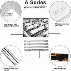Hisencn Grill Replacement Parts For Nexgrill 4 Burner 720-0830H 720-0783E For