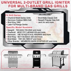 DHLG 12 Grill Igniter Kit for Charbroil Kenmore Broil Mate Broil King Nexgrill