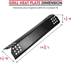 4 Pack Porcelain Grill Heat Plate 14.56″ L, Gas Grill Replacement Parts Burner C