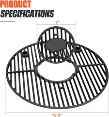 19.5″ Cast Iron Grill Parts for Akorn, Pit Boss, Louisiana, Char-Griller Kamado