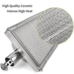 Beurbcikue Ceramic Infrared Side Burner for Napoleon Prestige 500 665 Silver