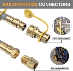 24FT 1/2 inch Natural Gas Hose with Quick Connect Fittings, Natural Gas Conve…