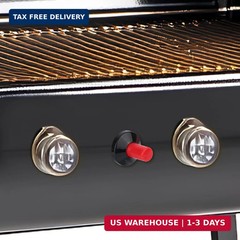 2pcs Piezo Spark Igniter, Two Fire Outlets Plastic BBQ Grill Push Button Ignitor