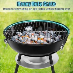 Replacement Cooking Grate for Small 13.7 Inch Charcoal Grill, Round Chromed I…
