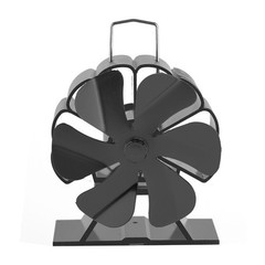 Eco Heat Powered 6 Blade Wood Stove Fan Circulates Warm Air No Batteries
