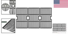 16 15/16″ Cast Iron Grill Grates – Durable Replacement for Charbroil & More