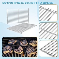 66802 18.75″ Grill Grates for Weber GS4 Genesis II 300 Genesis II LX 300 Seri…