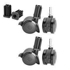 4 Pack 70360 Locking Caster with Insert for Weber Spirit 2.84 inches, Black