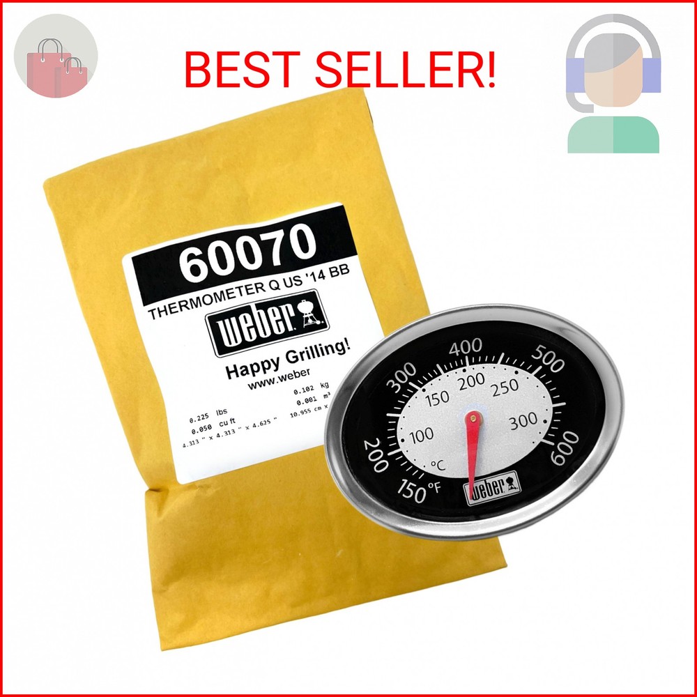 Genuine Weber 60070 Oval Q Thermometer