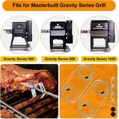 4-Pack Meat Probes Compatible with Masterbuilt Gravity Series 560/800/1050, with
