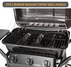 Set of Three Stainless Steel Heat Plates for 3 Burner Walmart Expert Grill Model
