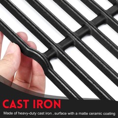 7522 7521 15″ Grill Grates Replacement for Weber Genesis Silver A, Cast Iron Gra