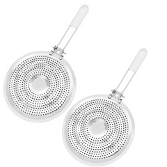 2 PCS Stainless Steel Heat Diffuser Plate Gas Electric Stove Removable