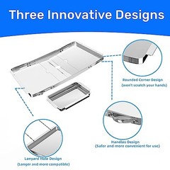 Grill Grease Tray Replacement for Dyna Glo with Catch Pan, Universal 25″-34″