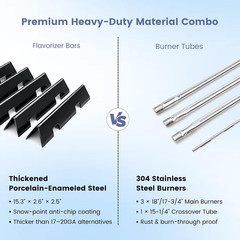 Flavorizer Bars Grill Burner Tubes for Weber Spirit 300 E310 S320 330 7636 69787