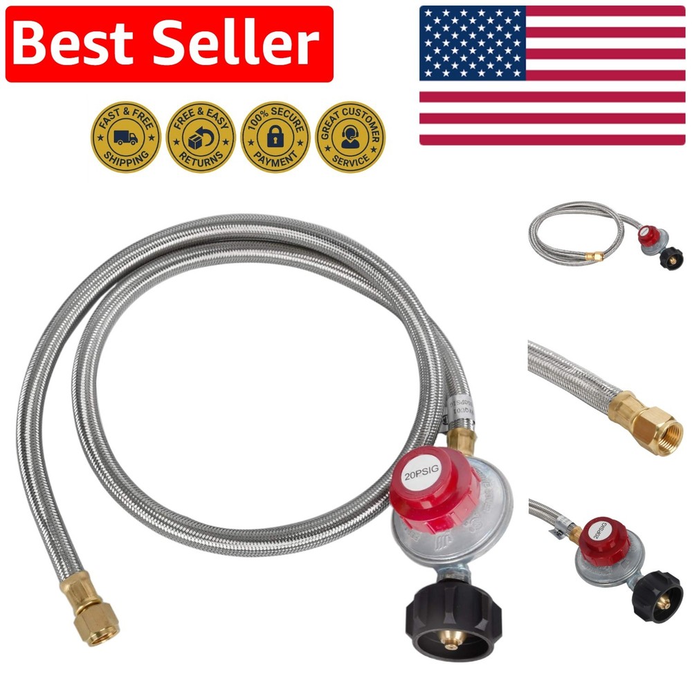 High-Pressure 5ft Propane Hose with QCC-1 Connector for Grilling and Heating