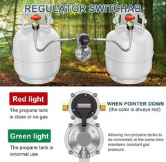 2-Stage Automatic Changeover LP Propane Gas Regulator, RV Propane Regulator Set