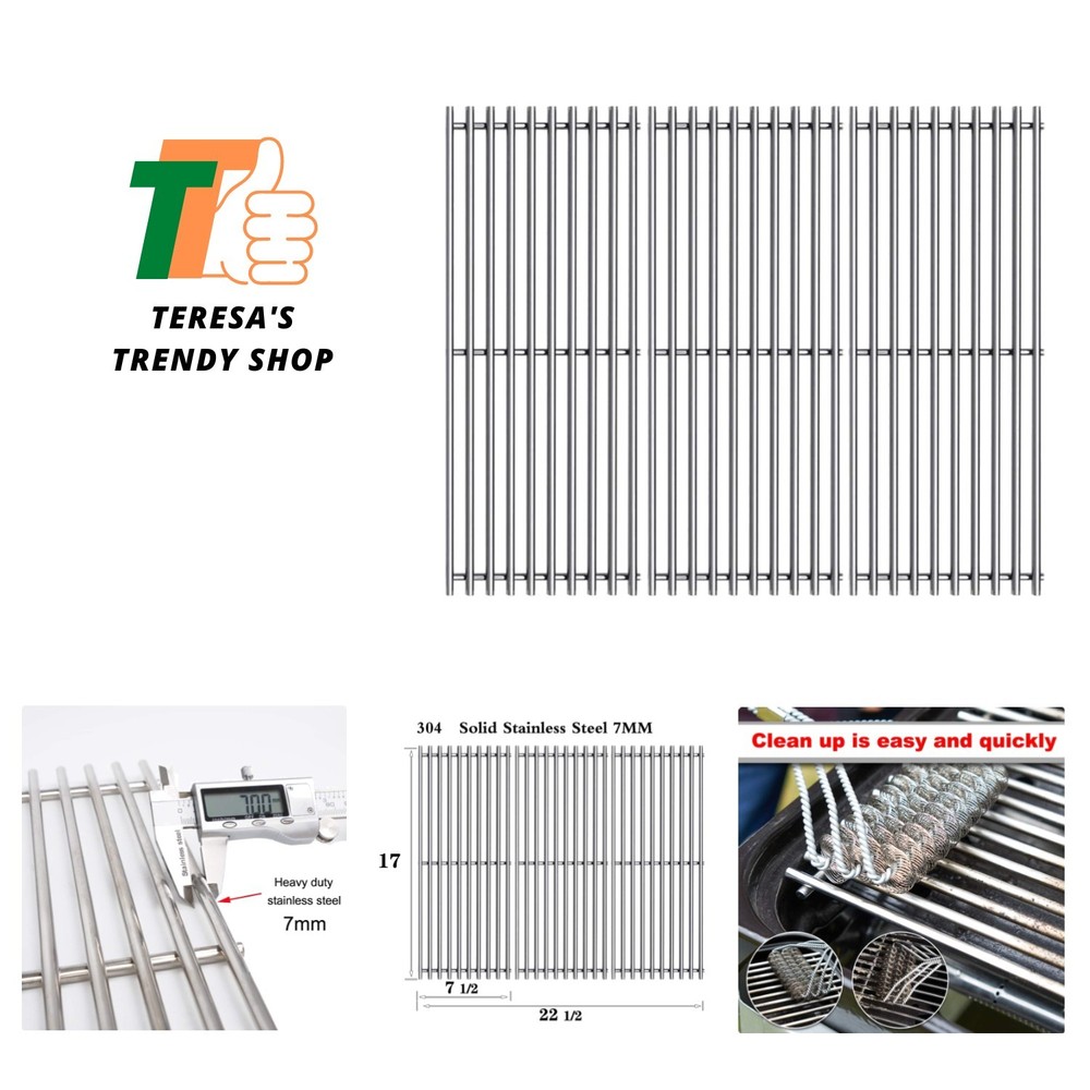 SD63246018 3-Pack 17″ Stainless Steel Cooking Grates for Charbroil Profession…