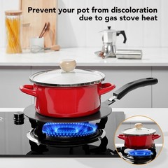 Stainless Steel Heat Diffuser for Electric Glass Gas Ceramic 7.87, Black