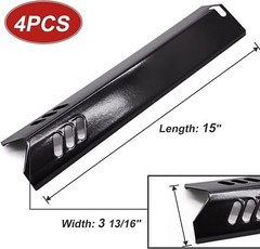 15″ Grill Heat Plate Shield Burner Cover for Dyna-glo DGF510SSP DGF510SBP 4-Pack