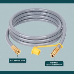 BURNTOUCH 1/2″ ID Natural Gas Hose, Low Pressure LPG Hose, for Weber, Char-Broil