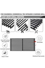 2016-2026 Charbroil Commercial 2-Burner Grill Parts Grates Emitters 463642316