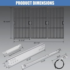 Criditpid Grill Replacement Parts for Charbroil Advantage 4 Burner 463344015
