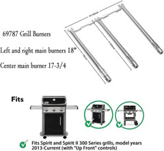 Burners & Flavorizer Bars Kit for Weber Spirit E310 E320 SP330 7636 69787 Parts