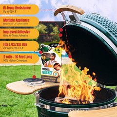 Gasket for Big Green Egg Large/XL/XXL – 2-Pack x 8 FT Smoker Gasket Seal – BG…