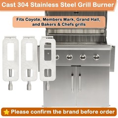 Upgraded 3-Pack Cast 304 Stainless Steel Grill Burners Compatible with Members