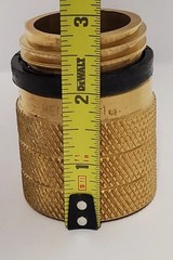MEC ME571 1-3/4″ x 1-3/4″ Gas Swivel Fill Check Adapter Fitting Brass
