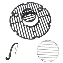 13 3/4 Inch Round Cast Iron Grill Charcoal Grate Kit For CharGriller Akorn