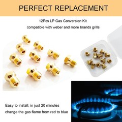 THYULIFE 12 Pack Grill Propane Gas Orifice Nozzle Conversion Kit – DIY copper