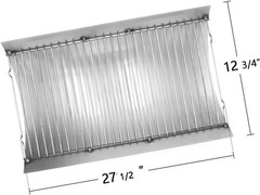 27-inch Alloy Steel Ash Pan with Wire Grate for Chargriller Grills