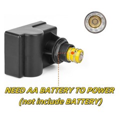 MCAMPAS Universal AA Battery Push Button Igniter – 7 Outlets – Silver, Black