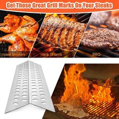 Durable 5pcs Flame Tamer & 4 Heat Plates for Bull & Blaze Grills – Perfect Fit