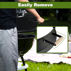 SHINESTAR Upgraded Rotisserie Kit for All Weber 22-Inch Kettle Charcoal and Othe