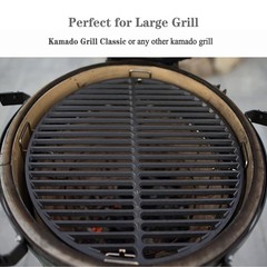 KAMaster 18 inches Cast Iron Cooking Grids Grates for Large Big Green Eggs,Ca…
