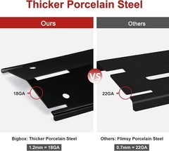 Universal Gas Grill Heat Plates Adjustable Porcelain Steel 3 Pack for Charbroil