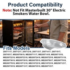Water Bowl for Masterbuilt 30 Inch Digital Electric Smoker Drip Pan Grease Pan