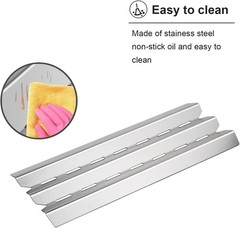 Grill Replacement Kit for Broil King Baron Stainless Steel Heat Plates Burners